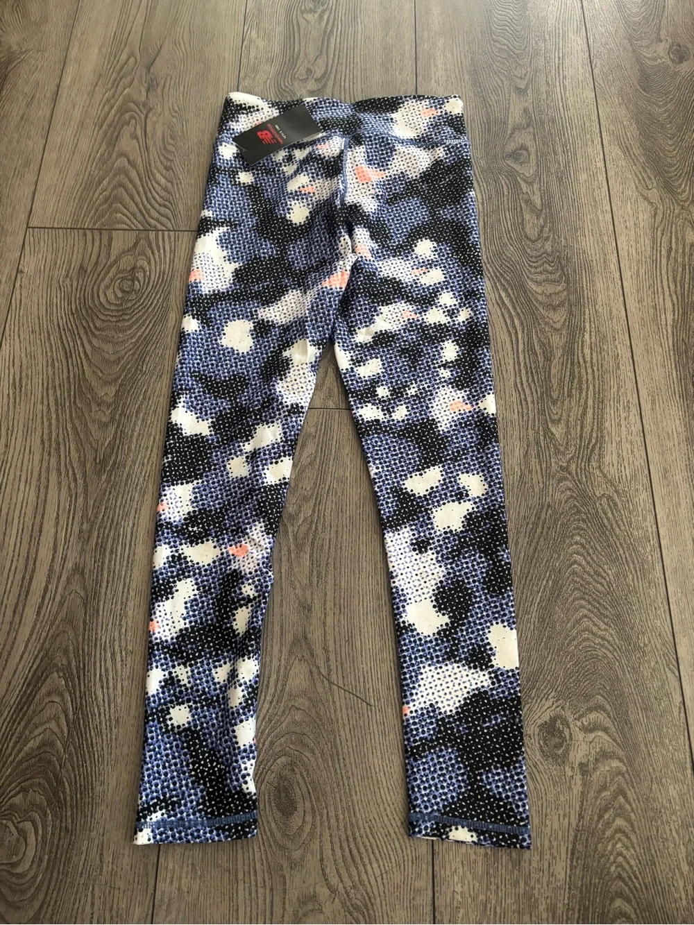 New Balance Girls' Blue Printed Athletic Leggings